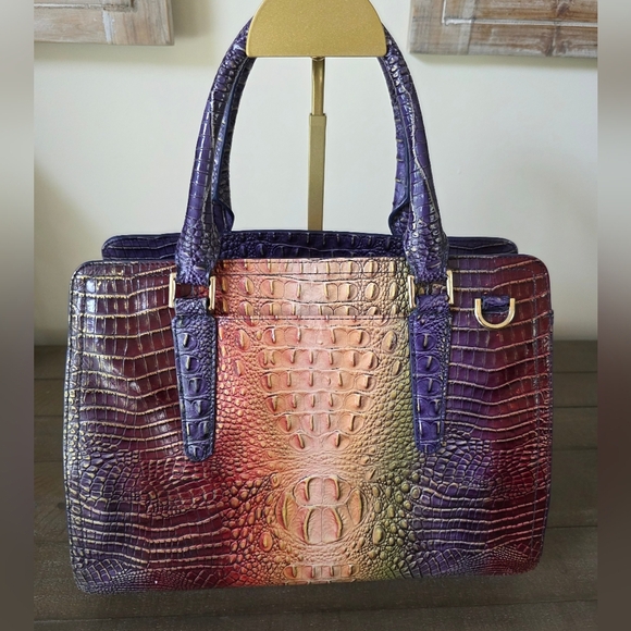 Brahmin Mini Asher Tote- Wallet In Mojave Vineyard Exclusive Embossed Leather - Picture 6 of 16
